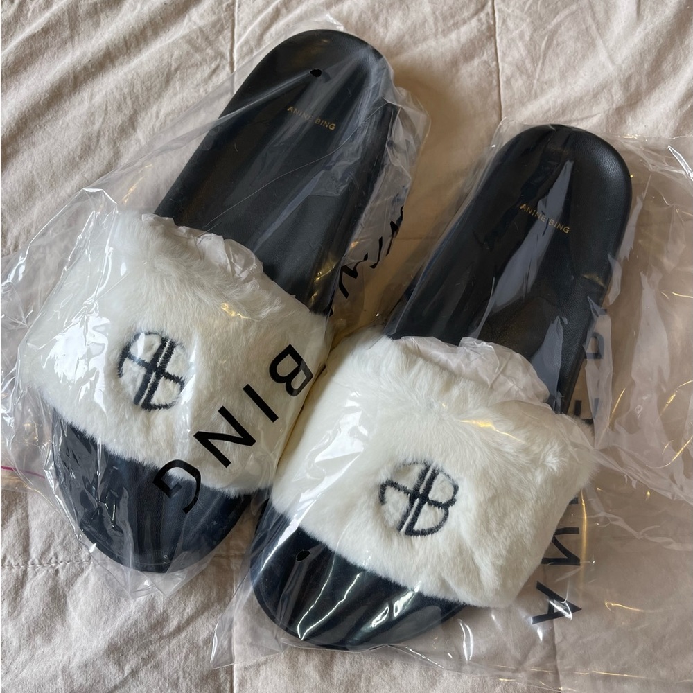 ANINE BING BRITT SLIDES - cream